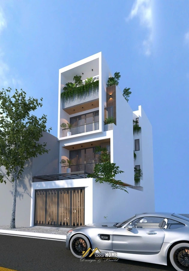 Công trình nhà phố Cầu Đông Trù ( diện tích 88m2 1 sàn ;4 tầng) 